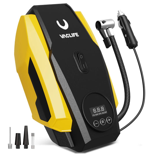 12V DC Tire Inflator, Auto Shutoff Air Compressor Portable, 160 Psi